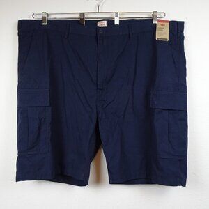 Levi's Cargo Shorts Big Men's Size 54 Blue Twill Cotton Loose Fit